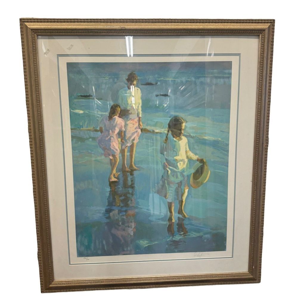 Robert Hefferan Signed Limited Edition Framed Print "Beach Walk" 194/300